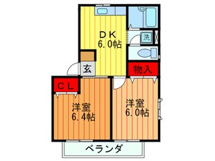 リヴィエール・シャン西禁野の物件間取画像